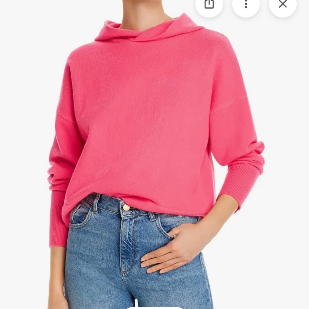 BB Dakota Hot Pink Crewneck Cropped Sweater